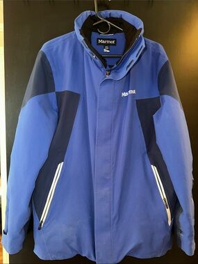 Marmot Blue Two-Tone Ski Jacket